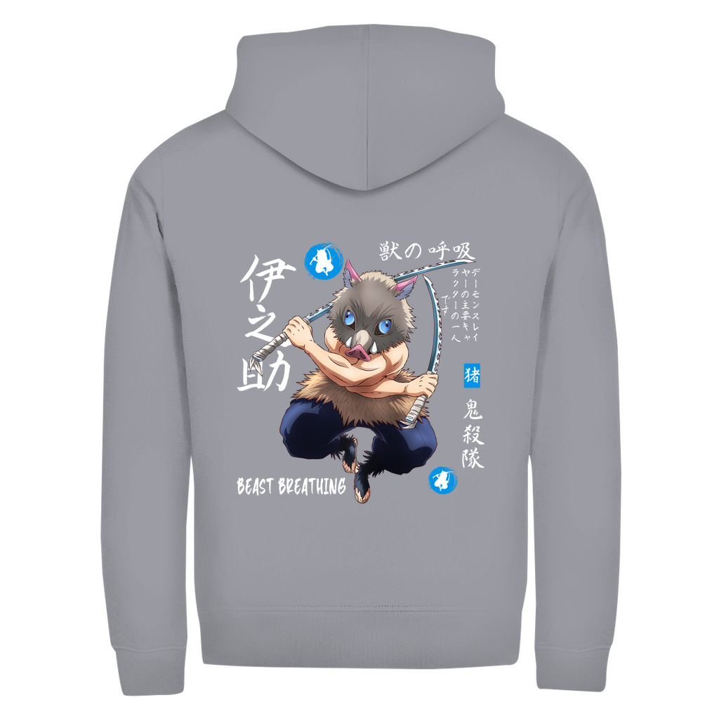 Unisex Zipper Hoodie Inosuke Demon Slayer