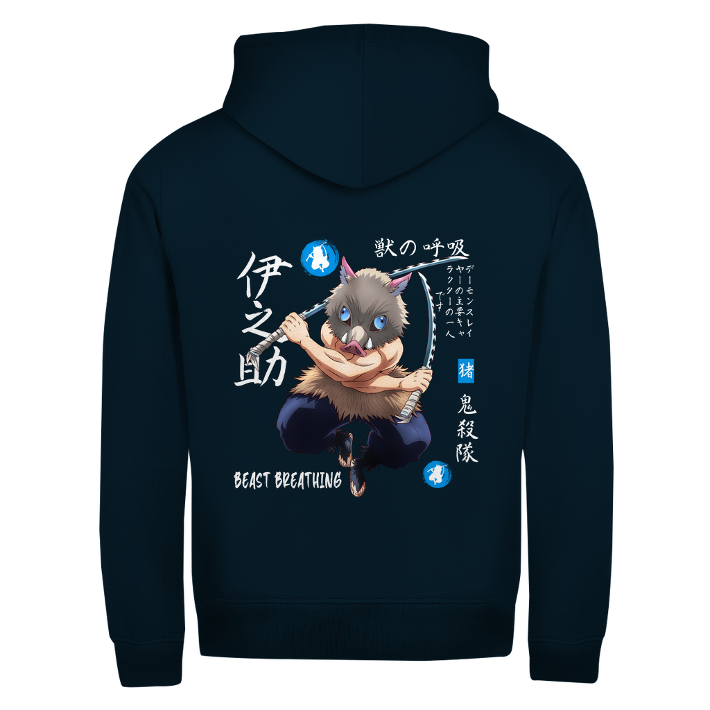 Unisex Zipper Hoodie Inosuke Demon Slayer