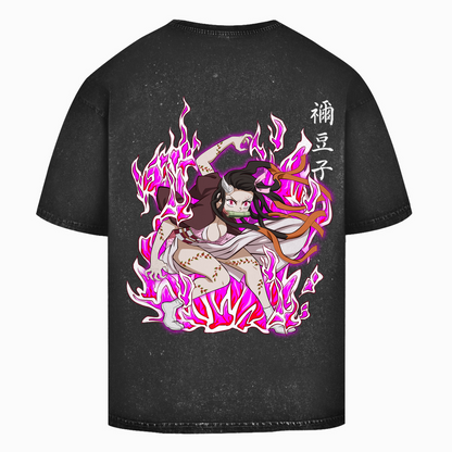 Oversize Washed T-Shirt Nezuko Demon Slayer