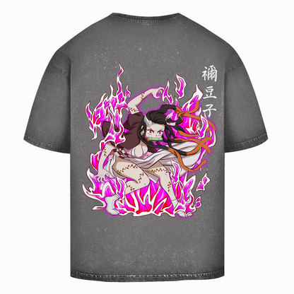 Oversize Washed T-Shirt Nezuko Demon Slayer