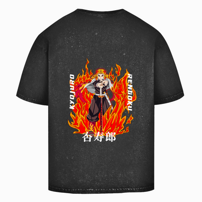 Oversize Washed T-Shirt Kyojuro Rengoku Demon Slayer