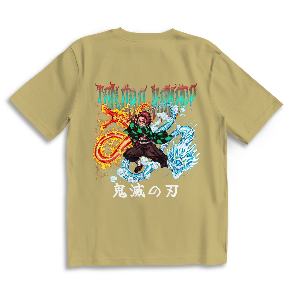 Oversize T-Shirt Tanjiro Fire/Water Dragon Demon Slayer