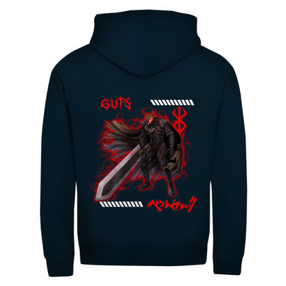 Unisex Zipper Hoodie Guts Black Knight