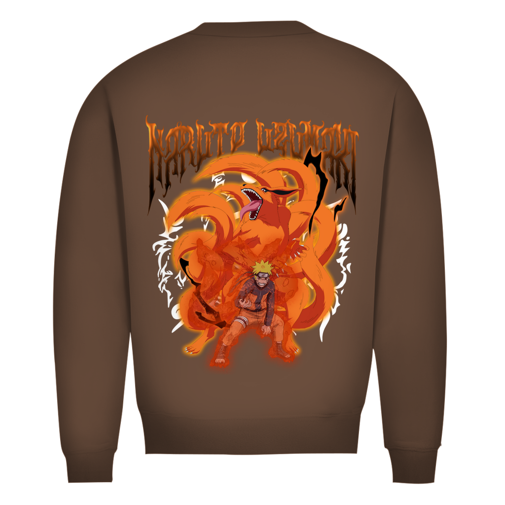 Herren Premium Bio Sweatshirt Naruto Nine Tail Mode Naruto Shippuden