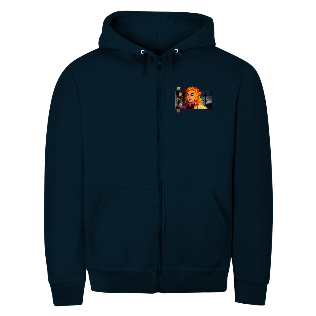 Unisex Zipper Hoodie Kyojuro Rengoku Demon Slayer