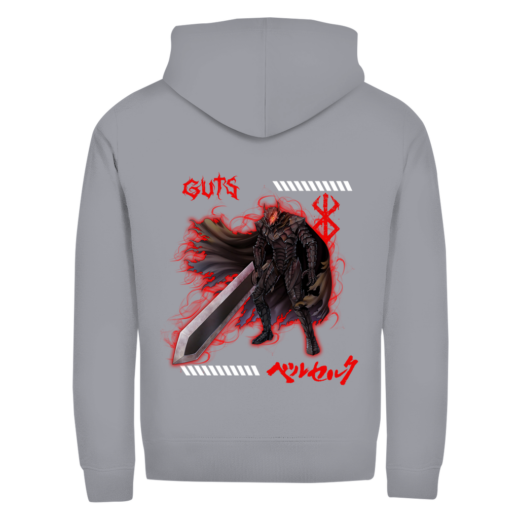 Unisex Zipper Hoodie Guts Black Knight