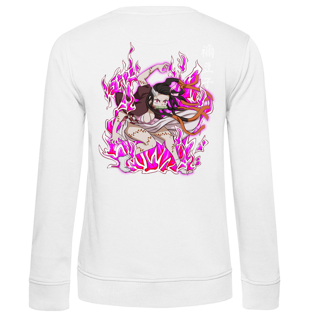 Damen Premium Bio Sweatshirt Nezuko Demon Slayer