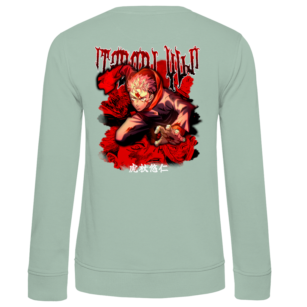 Damen Premium Bio Sweatshirt Yuji Jujutsu Kaisen