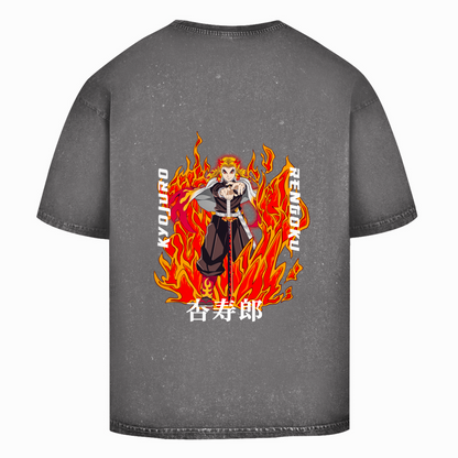 Oversize Washed T-Shirt Kyojuro Rengoku Demon Slayer