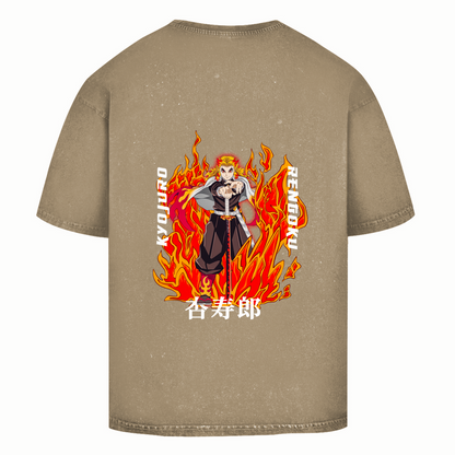 Oversize Washed T-Shirt Kyojuro Rengoku Demon Slayer