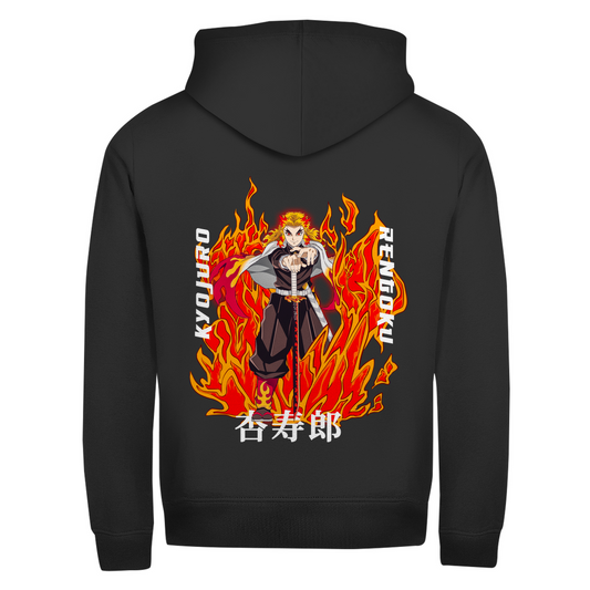 Unisex Zipper Hoodie Kyojuro Rengoku Demon Slayer