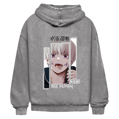 Oversize Washed Hoodie Toge Jujutsu Kaisen