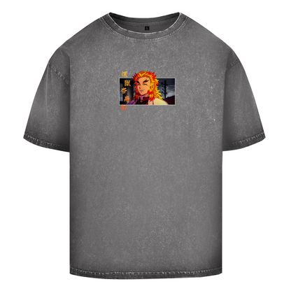 Oversize Washed T-Shirt Kyojuro Rengoku Demon Slayer