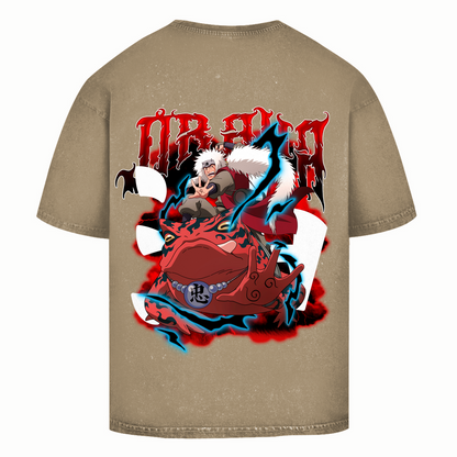 Oversize Washed T-Shirt Jiraya Naruto Shippuden