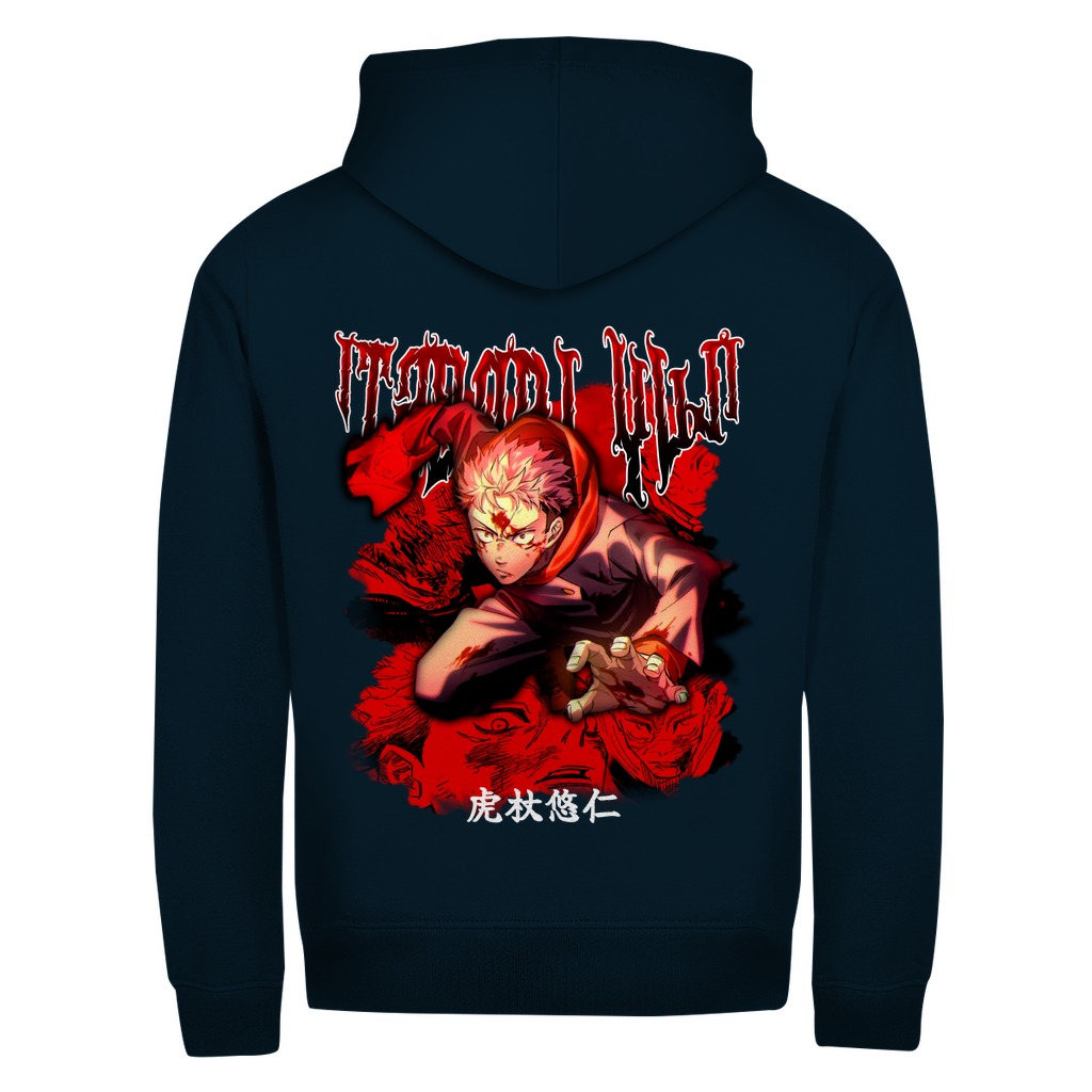 Unisex Zipper Hoodie Yuji Jujutsu Kaisen