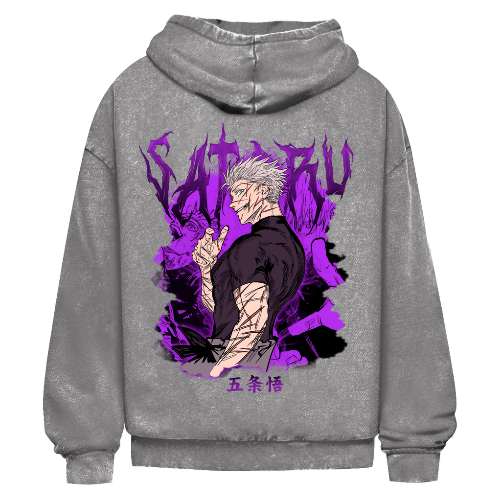 Oversize Washed Hoodie Satoru Jujutsu Kaisen