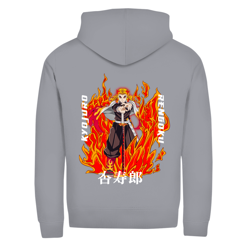 Unisex Zipper Hoodie Kyojuro Rengoku Demon Slayer