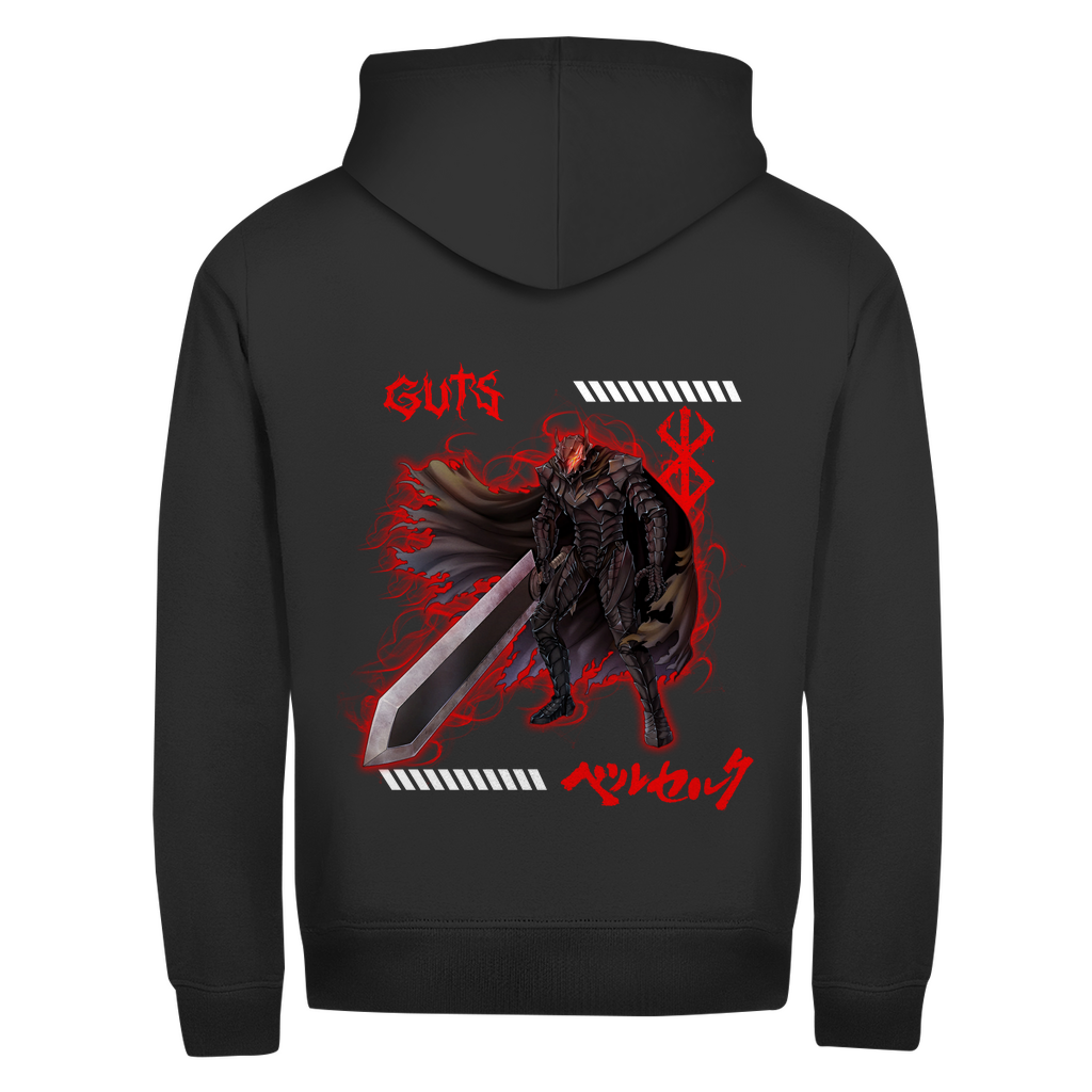 Unisex Zipper Hoodie Guts Black Knight