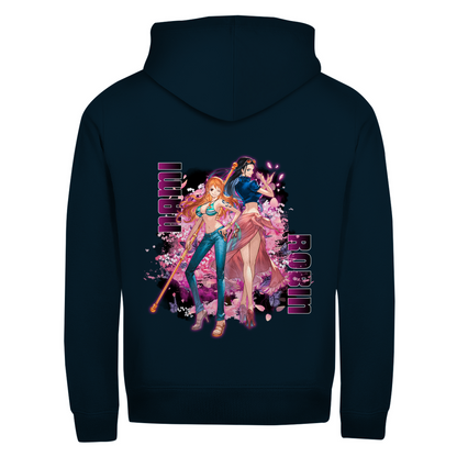 Unisex Zipper Hoodie Nami and Robin One Piece