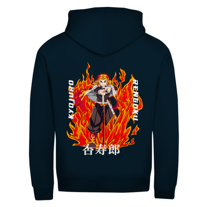 Unisex Zipper Hoodie Kyojuro Rengoku Demon Slayer