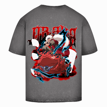 Oversize Washed T-Shirt Jiraya Naruto Shippuden