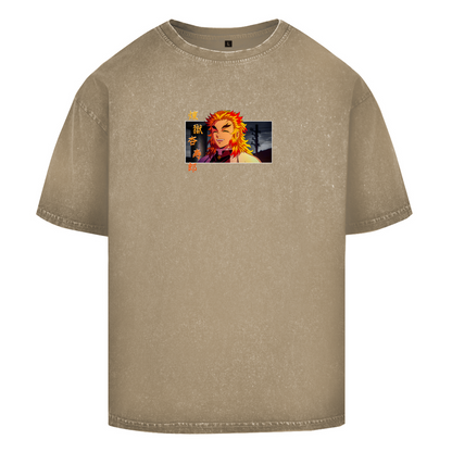 Oversize Washed T-Shirt Kyojuro Rengoku Demon Slayer