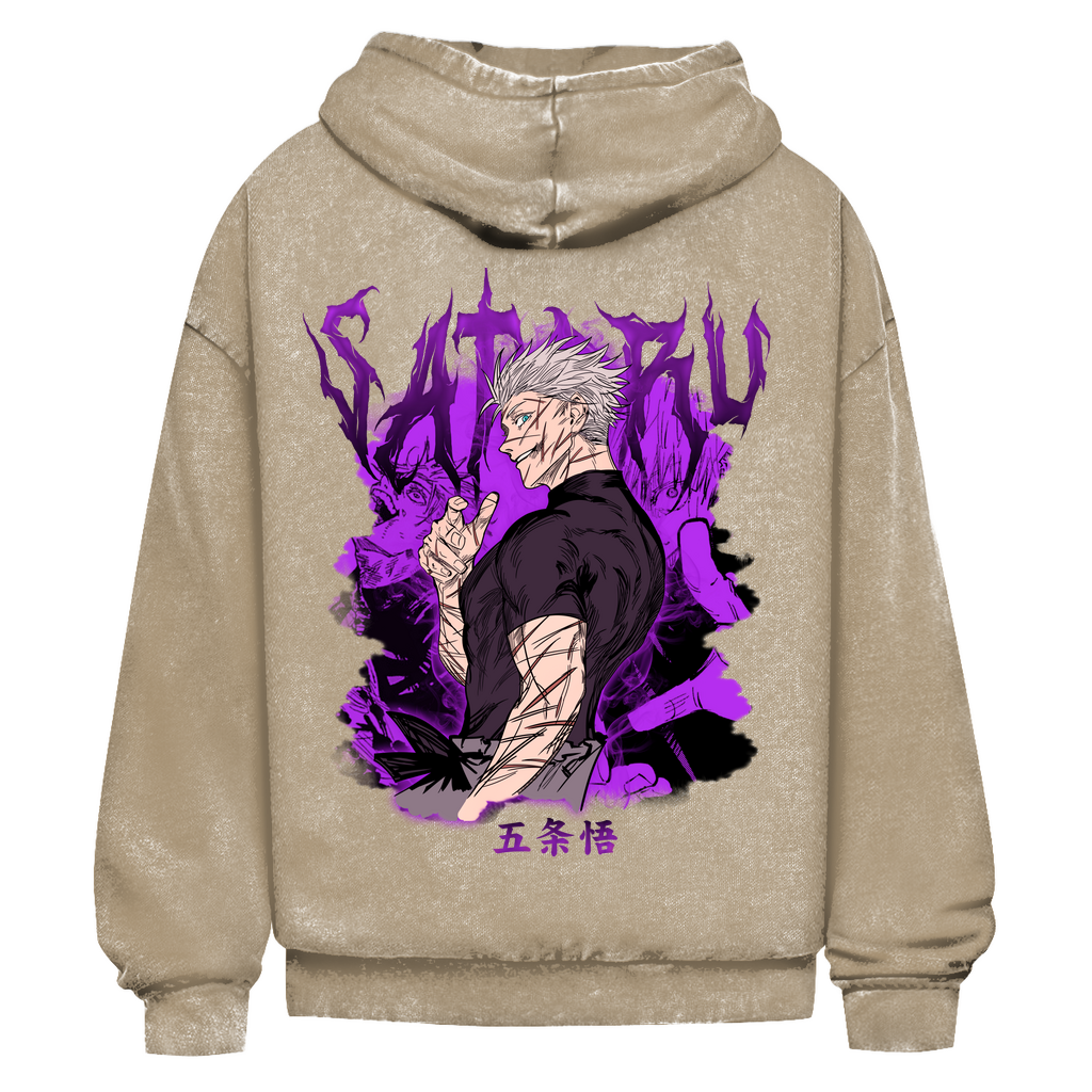 Oversize Washed Hoodie Satoru Jujutsu Kaisen