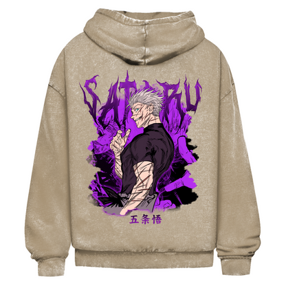 Oversize Washed Hoodie Satoru Jujutsu Kaisen