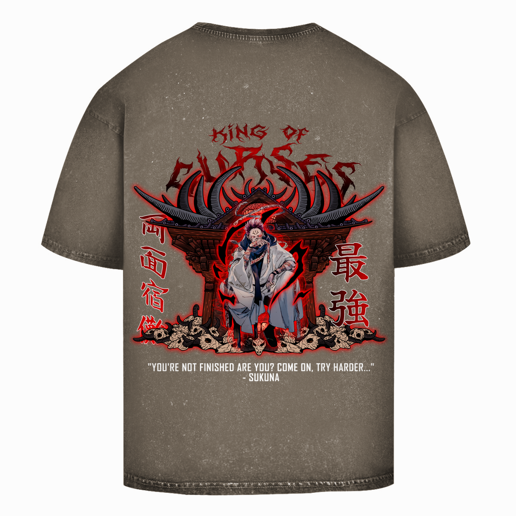 Oversize Washed T-Shirt Sukuna Jujutsu Kaisen